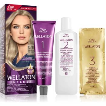 Wella Wellaton Intense перманентната боя за коса с арганово масло цвят 10/81 Ultra Light Ash Blond