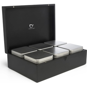Bredemaijer Group Bredemeijer Бамбукова кутия за чай с 6 канистера - черна (br-184009)