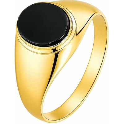 Zlaton Prsten žluté zlato s černým kamenem 000842706238