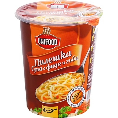 Uni Food пилешка супа с фиде и гъби 60г