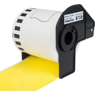 PRINTLINE kompatibilní etikety s Brother DK-22606, žlutá filmová role 62 x 15,24m PLLB19, DK22606