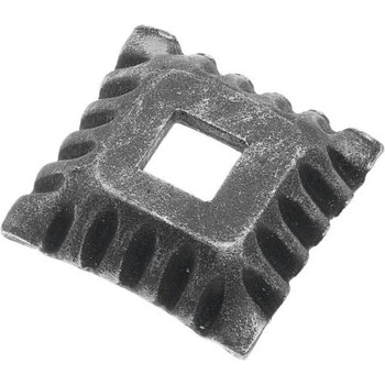 PSG Rozeta pre kovaný plot, bránu, zábradlie a mreže 44.046, 50x50 x 15 mm, otvor 12,5 x 12,5 mm