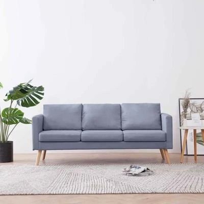 vidaXL 3místná pohovka textil světle šedá 11461.242219