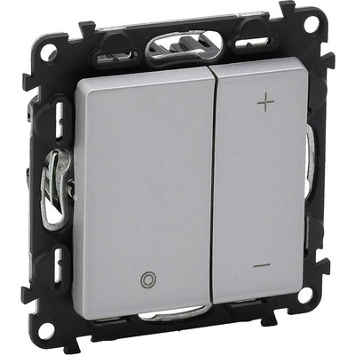 Legrand Димер бутонен R3-400W L3-400VA LED3-125VA цвят алуминий Valena Life - 752362A (752362A)