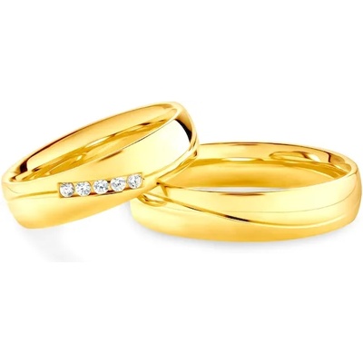 SAVICKI Сватбени халки: злато, полукръгъл профил. 4 мм