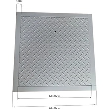 Scobax Steelsafe Zinc poklop hranatý 554 x 454 mm stříbrná