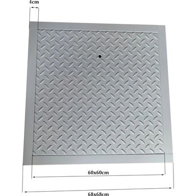 Scobax Steelsafe Zinc poklop hranatý 554 x 454 mm stříbrná – Zboží Dáma