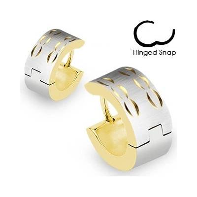 Šperky eshop kruhové z oceli dvoubarevná kombinace matný povrch R11.20