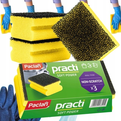 PACLAN Soft Power Kuchynská špongia 3 ks
