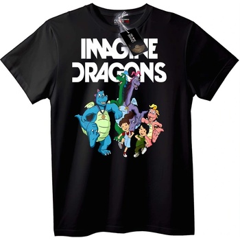 NOONEBRAND Тениска Imagine Dragons Карикатура - 2XL, White