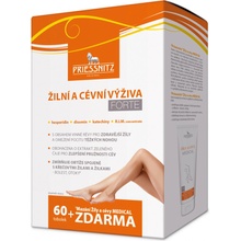 Priessnitz Žilná a cievna výživa Forte 60 kapsúl + Gél na žily a cievy DE LUXE 125 ml 1 set