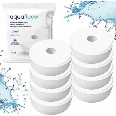 AquaFloow Náplň tableta do pohlcovače vlhkosti 430 g 8 ks