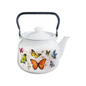 Image 1 of Horecano - Емайлиран чайник 3, 5л "Пеперуда" Н-(2713/02баттер) (0129481)