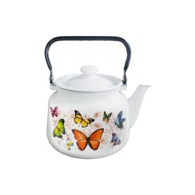 Horecano - Емайлиран чайник 3, 5л "Пеперуда" Н-(2713/02баттер) (0129481)