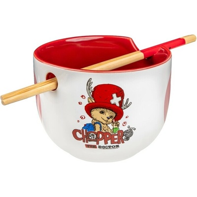 FameBros (Cinereplicas) Set miska a paličky na ramen Set miska a paličky na ramen One Piece - Tony Tony Chopper, ⌀ 12 x 10 cm