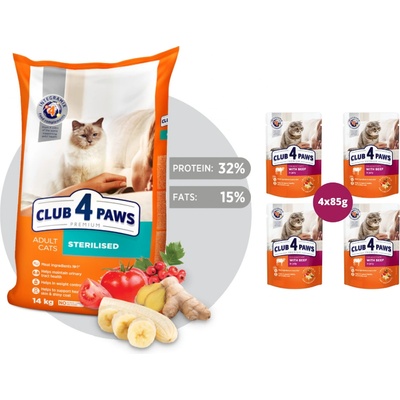 Club4Paws Premium Sterilised 14 kg