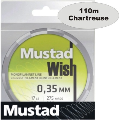 Mustad Wish Braid chartreuse 110m 0,12mm 12,7kg