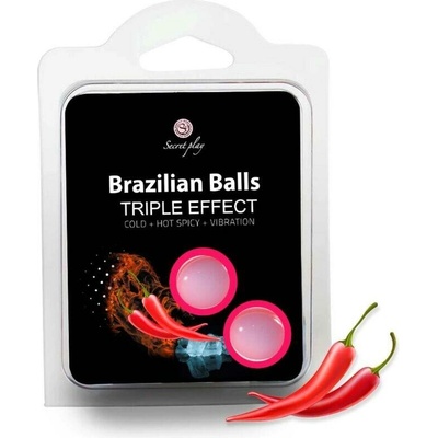 Secret play Brazilian 2 Balls Set Triple Effect masážny olej 8 g