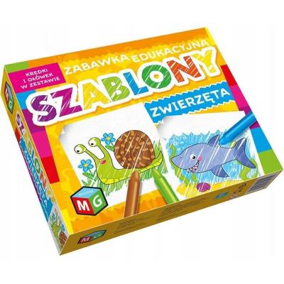 Hračka Multihra Zvířata KS0560 sada šablony s pastelkami