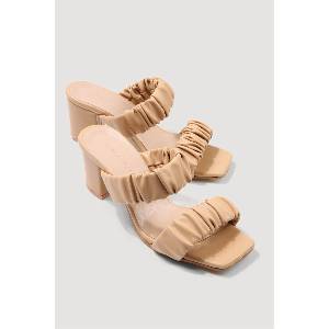 Moda Trend Дамски чехли с ток - Бежови #332260 (332260_Черно)