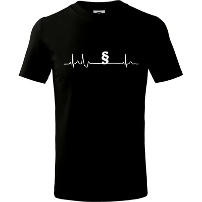 Paragraf EKG právník a advokát tričko dětské bavlněné černá
