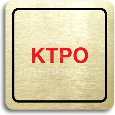 ACCEPT Piktogram KTPO - zlatá tabulka - barevný tisk