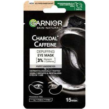 Garnier Skin Naturals Charcoal Caffeine Depuffing Eye Mask освежаваща околоочна маска с активен въглен и кофеин 5 g