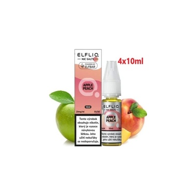 ElfLiq Nic Salt Apple Peach 4 x 10 ml 20 mg