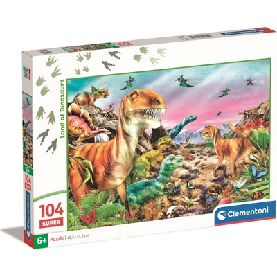 Clementoni - Puzzle Land of Dinosaurs - 100 piese