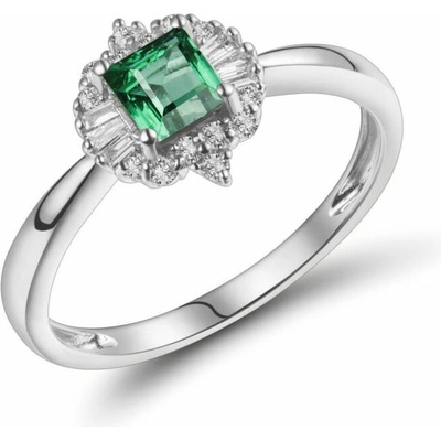 Eppi Smaragdový zlatý prsteň s diamantmi Brant R34170