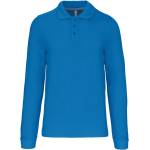 Kariban PIQUE K243 / Мъжка поло тениска с дълъг ръкав - тропическо синьо 4XL (20K243i4314)