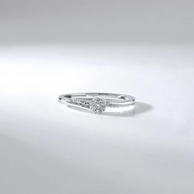 Lillian Vassago Zásnubní briliantový Prsten z bílého zlata LLV59 DR102W