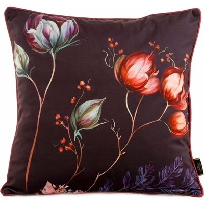Takoy PREMIUM obojstranná z mäkkého zamatu s motívom kvetov a lemovkou po okrajoch-HF-457995 45 x 45 cm