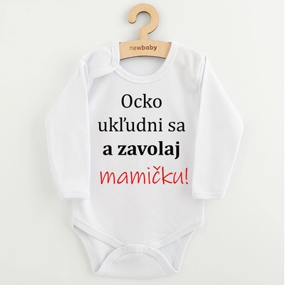 Body s potlačou New Baby 50% MAMIČKA + 50% OTECKO 100% JA ružové