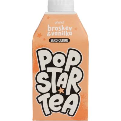 Popstar Tea Broskyňa & Vanilka Zero 0,5 l