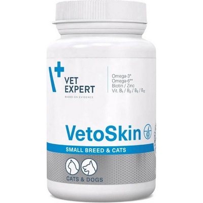VetExpert VetoSkin small breed dog & cat pre psy a mačky malých plemien na udržanie optimálneho stavu kože 60 cps