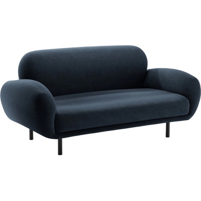 Micadoni Tmavě modrá bouclé dvoumístná pohovka Poppy 148 cm