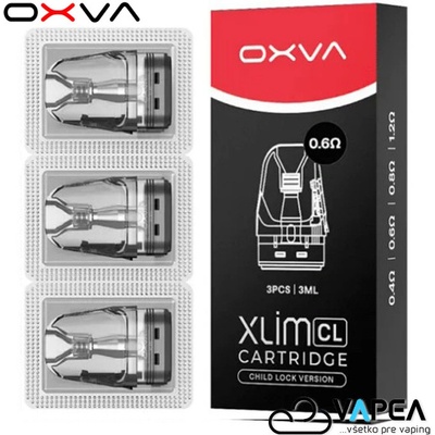 OXVA Xlim CL Pod Top Fill cartridge 0,6ohm 3ml 3 ks