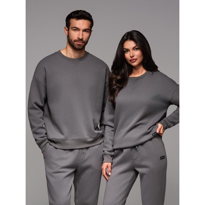 Ombre Clothing Унисекс класически суитшърт с кръгло деколте - сив Ombre Clothing | Siv | МЪЖЕ | M-L