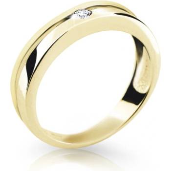 Danfil zlatý prsteň DF1710 zo žltého zlata s briliantom