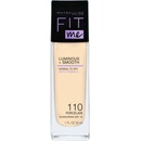 Make-upy Maybelline Fit Me! Luminous + Smooth SPF18 Foundation 110 Porcelain tekutý make-up pre zjednotenú a rozjasnenú pleť 30 ml