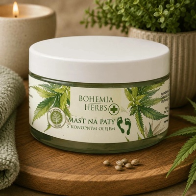 Bohemia Herbs bylinná konopná mast na paty 120 ml