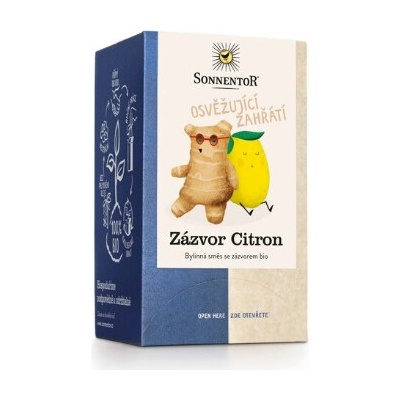 Sonnentor Čaj Zázvor citron porcovaný dvoukomorový 32 g