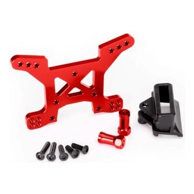 Traxxas алуминиева предна амортисьорна кула червена