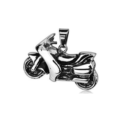 Šperky4U Ocelový přívěšek motorka silniční OPP1320