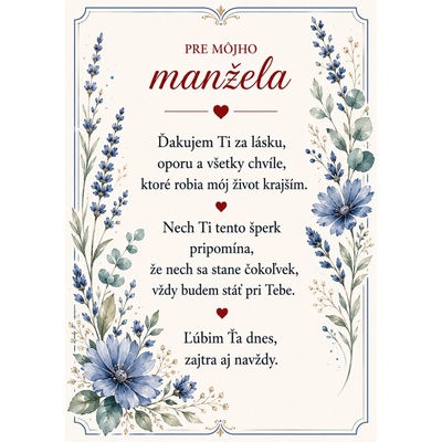 Glanzio venovacia kartička pre môjho manžela – Nebeská harmónia 33363