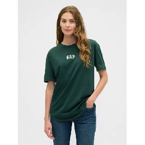 GAP Памучна тениска с логото на Gap GAP | Zelen | ЖЕНИ | XXS