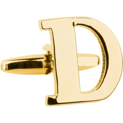 Bubibubi manžetový knoflíček zlaté písmeno D – Hledejceny.cz