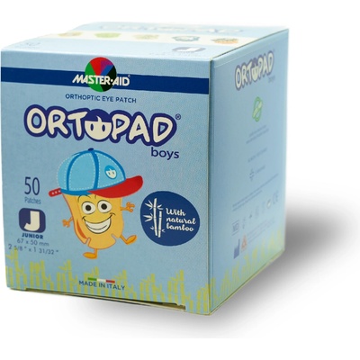 Ortopad detské okluzory Boys with natural bamboo 50 ks Medium