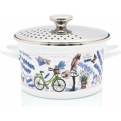 Metalac Hrnec Smaltovaný hrnec s nerezovou poklicí Provance 20 cm 3,5 l D2-20-50